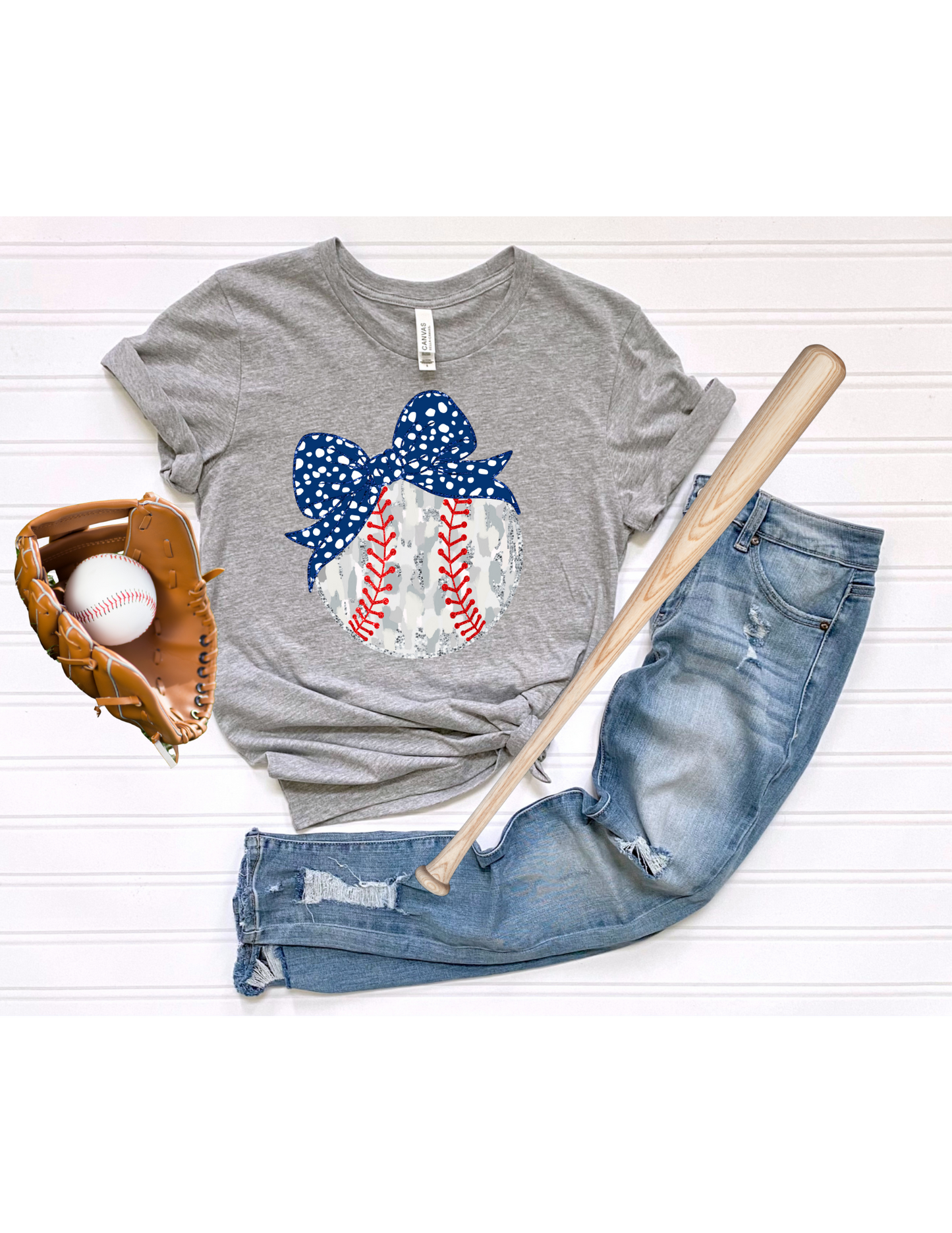 Baseball with bandanna bow