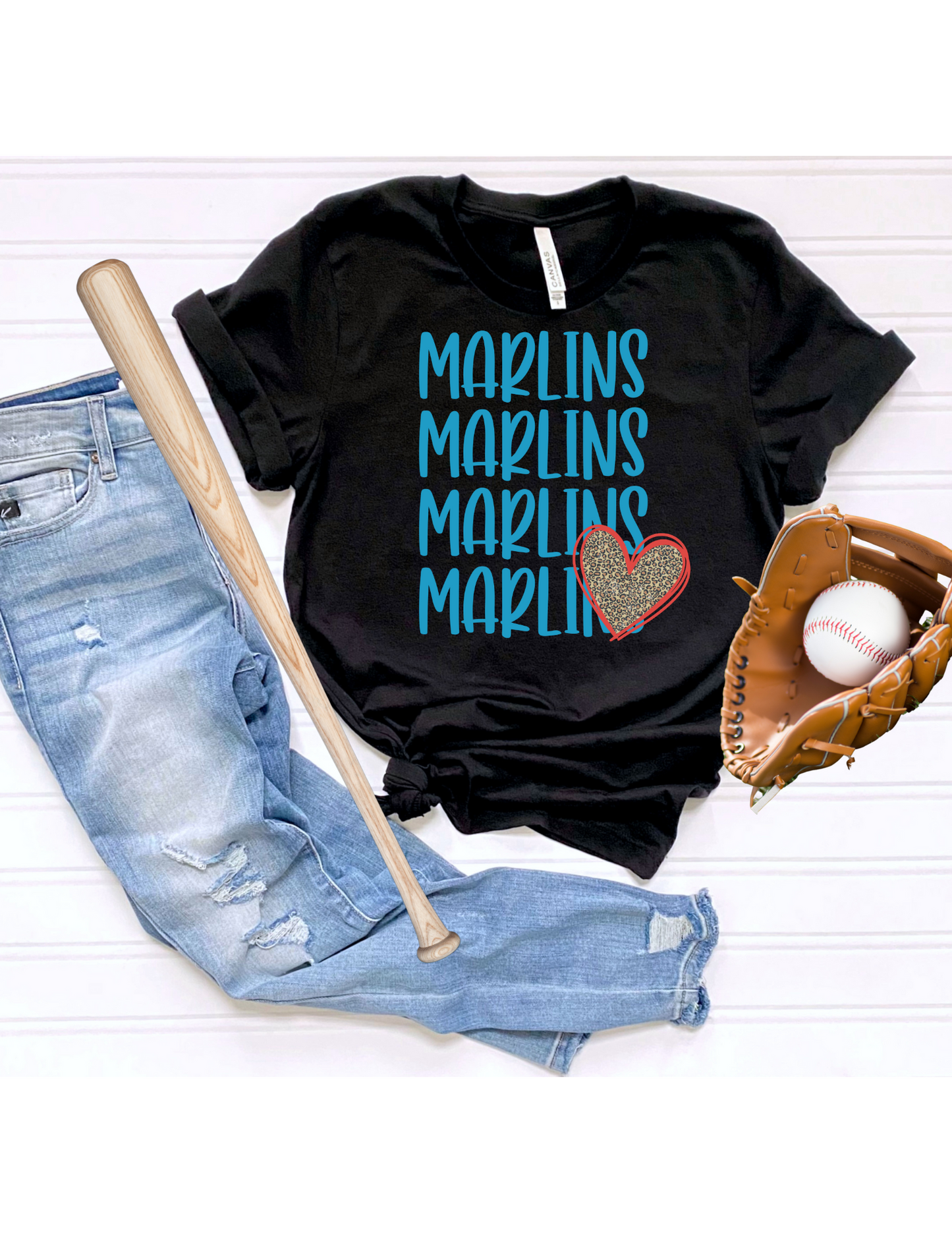 Marlins Leopard Heart