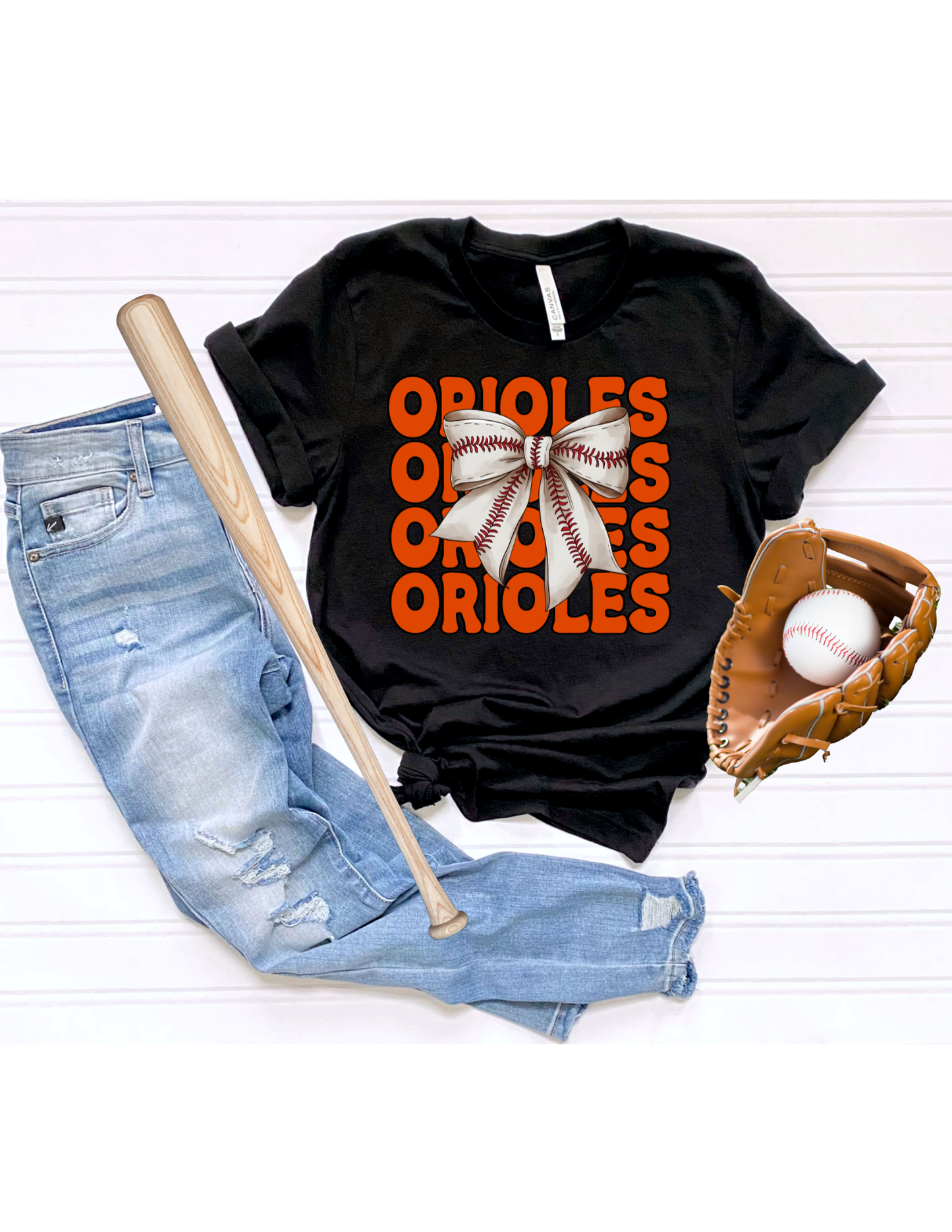 Orioles Baseball Bow