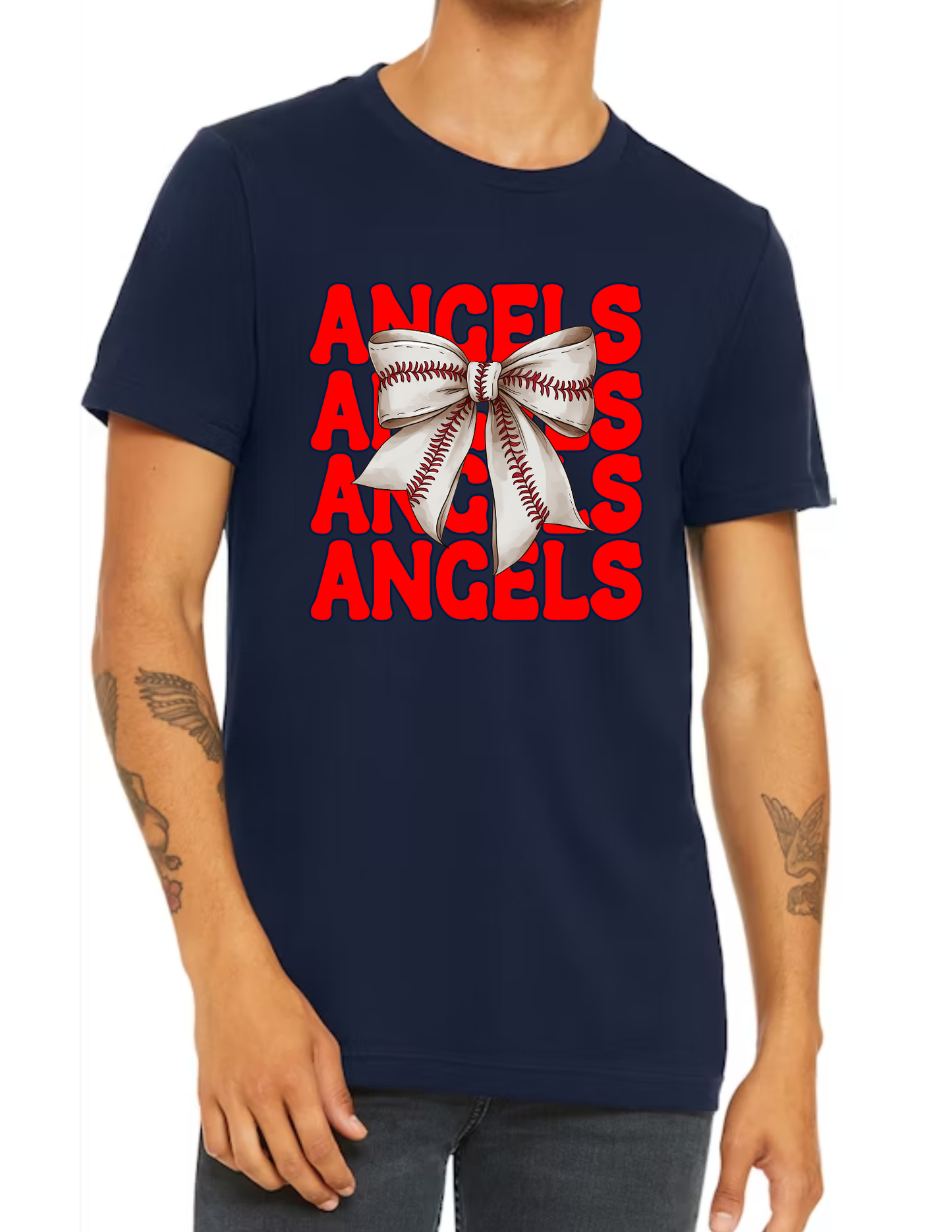 Angels Baseball Bow